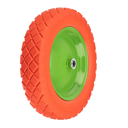 Колесо PU 4.80/4-8 длина оси 90мм подшипник 20мм//Сибртех