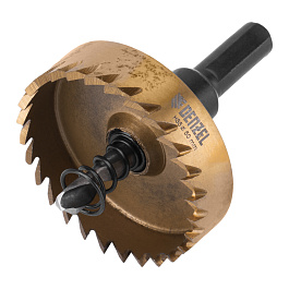 Коронка по металлу HSS ,50мм,нитридтитановое покрытие /Denzel