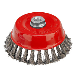 Щетка для УШМ ,125мм,Чашка,крученая проволока 0,35мм/Matrix