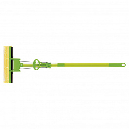 Швабра отжимная 115см, губка PVA 27*5,5*6см, рукоятка телескоп., зеленая Elfe 93518