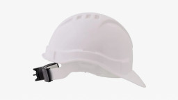 Каска защитная с храповым механизмом, белая