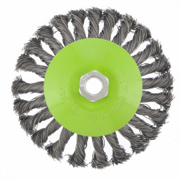 Щетка для УШМ, 125 мм, М14, Тарелка, крученая проволока 0,5 мм Сибртех пусто