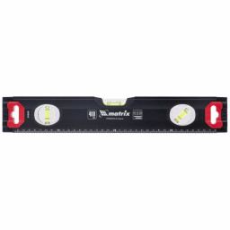 Уровень  400 мм 3 глазка алюминиевый фрезерованный МАТRIХ