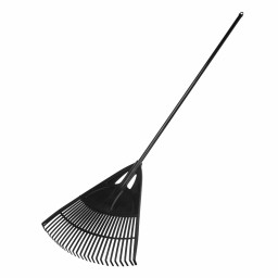 Грабли веерные стальные 385*1450мм,20 плоских зубьев деревянный черенок