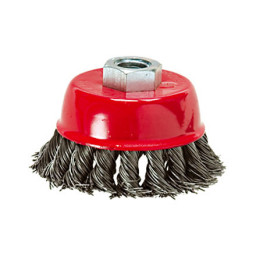 Щетка для УШМ ,150мм,Чашка,крученая проволока 0,8мм/Matrix