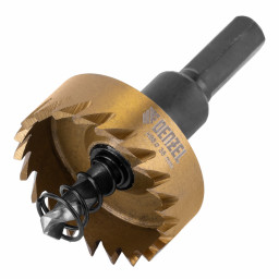 Коронка по металлу HSS,38мм,нитридтитановое покрытие/Denzel