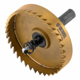 Коронка по металлу HSS,65мм,нитридтитановое покрытие/Denzel