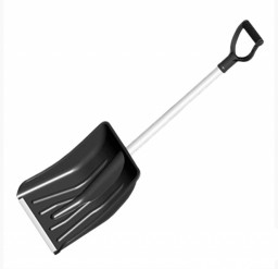 Лопата для снега пластик с дерев.черенком 350х350х1445 Россия