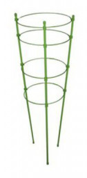 Поддержка д/растений круглая h90см,металл в пластике 4 кольца Palisad