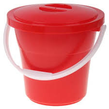 Ведро круглое пластмассовое с крышкой 13л