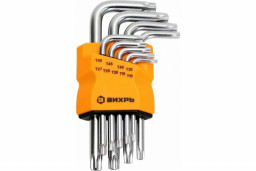 Набор ключей имбусовых ключей 18шт,1,5-10мм,т10-т50 короткие сатин