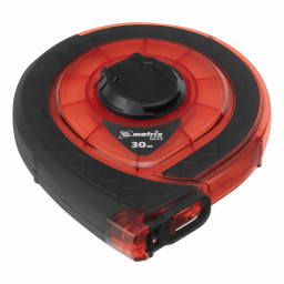 Рулетка 30 м*15 мм геодезическая фибергласовая лента двусторонняя шкала PRO MATRIX