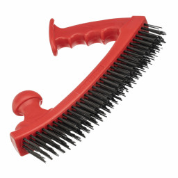 Щетка зачистная 4-рядная плоская, пластиковая/МАТRIХ