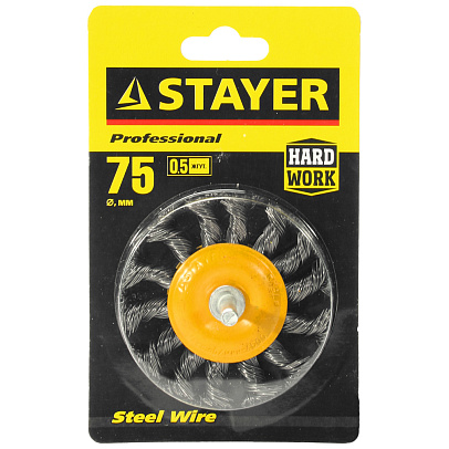 Щетка-крацовка дисковая STAYER 75мм