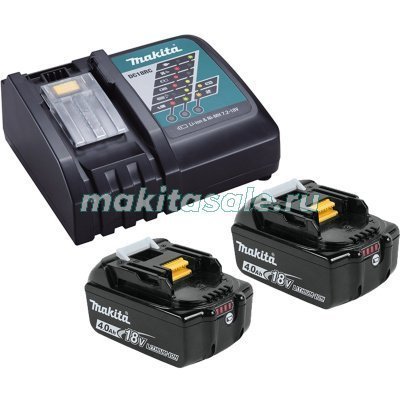 Набор 2 аккумулятора Makita BL1840B 4 Ач и Зарядное устройство DC18RC в кейсе MakPac