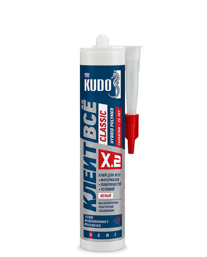 Клей KUDO Клеит Все CLASSIC на основе гибридных полимеров белый KX-2W 280 мл