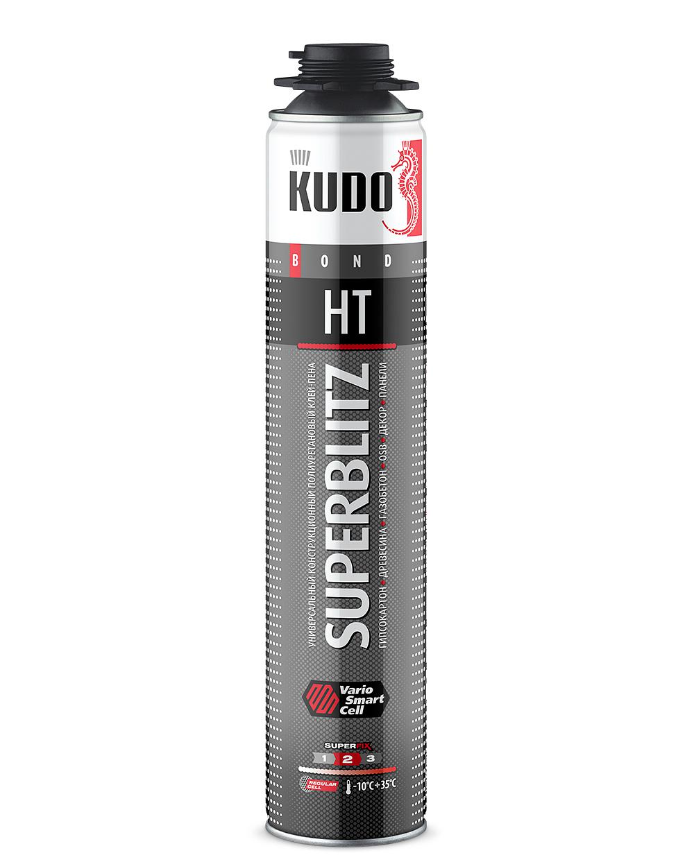 Клей-пена KUDO SUPERBLITZ HT 1000 мл всесезонная