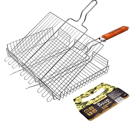 Решетка-гриль для барбекю с антиприг. покр. 62(+5)х40х30х2,5см BOYSCOUT