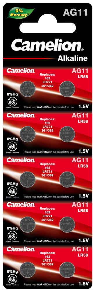 Элемент питания Camelion AG11 LR58 LR721