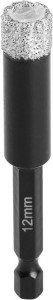 Сверло алмазное 12 мм по кафелю и керамограниту Hardcore