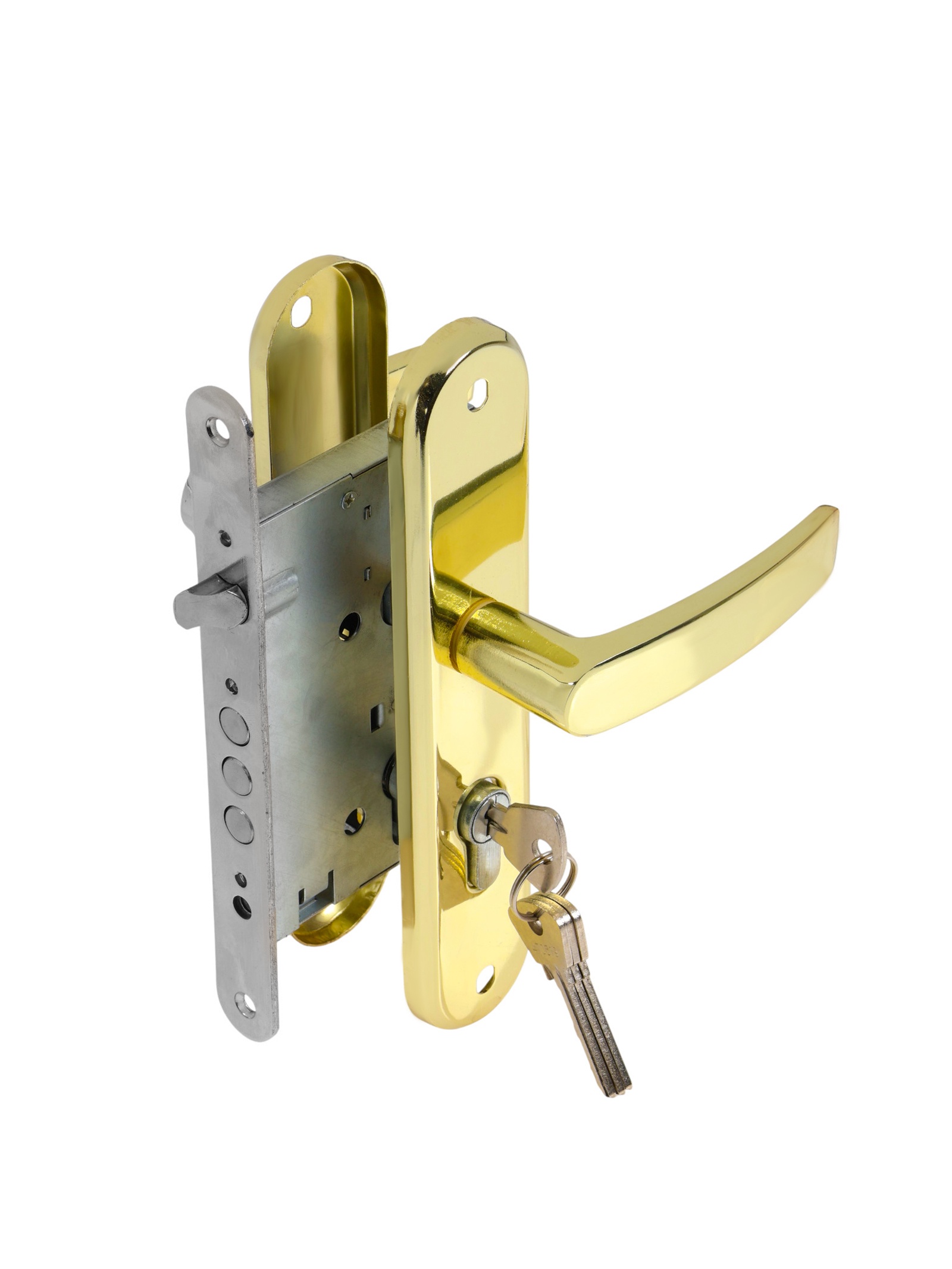 Замок цилиндр. в комплекте сручкой LOCKSET15 CRONA.4061-3 SNмат.никель.