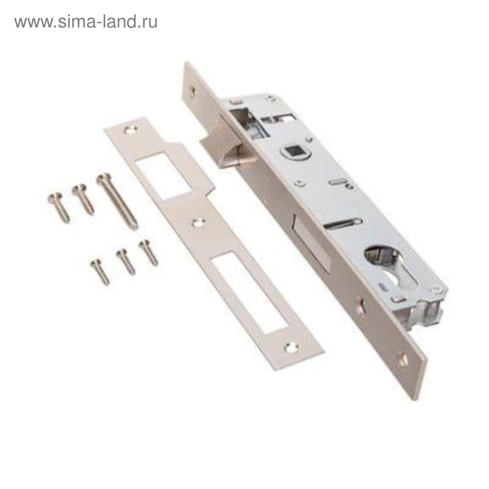 Замок врезной  с защелкой KALE 153/U 20mm W/B никель