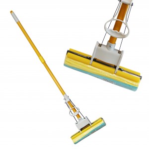 Швабра отжимная с губкой ПВА (27см) метал. ручка 110см, МОРР-06, 310359, Рыжий Кот