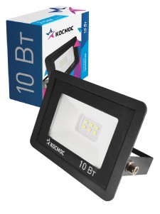 КОСМОС прожектор св/д 10W(800lm) SMD 6500K 6K 90x70x20 160-260V IP65 K_PR5_LED_10