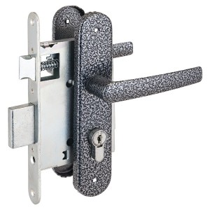 Птимаш ЗВ4-3.08 (ЗВ4-1.55) серебро СТЯЖКИ м/о 55 Замок врезной с/руч (10)