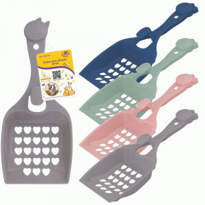 Совок пластм.с кромкой серый