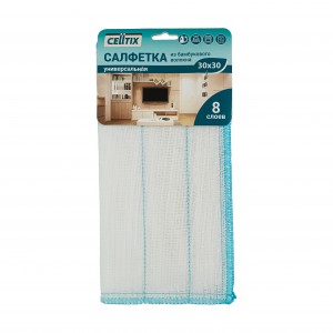 Салфетка для уборки 30*30 (3шт. уп) РЫЖИЙ КОТ