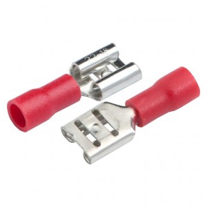 Разъём плоский РпИм 1,25-5-0,8 красный "мама" General