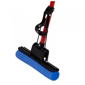 Швабра отжимная с губкой ПВА(28см) Бабочка,ручка металл.,тел.115см/Master House