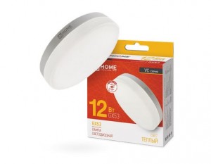 Лампа св/д VC GX53 св/д 12W(1140lm) 3000К 2K 74x27 (без пульсации)ASD/InHome