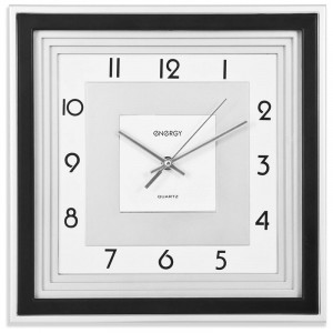 Часы настенные Energy EC-11 31,7*4см (квадратные) плавный ход, пластик,  9311