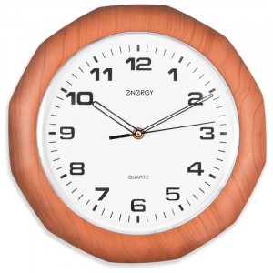 Часы настенные Energy EC-15, 30*4см (многоугол.) плавный ход, пластик,9315