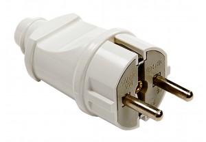 ASD/InHome Вилка прямая земля 16A белая 4140 0565