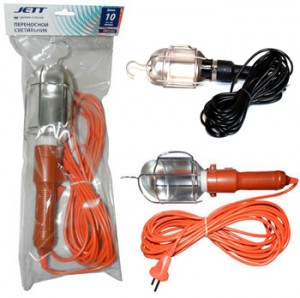 JETT(Джетт) св-к переноска НРБ E27 60-100W 220V (АС)10м с выкл. (сет. удл. ПВС 2x0,75 6А ) (ЛСУ) 47