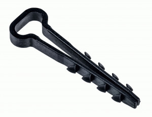 Дюбель-хомут для плоского кабеля 5-10мм нейлон черный (50шт)