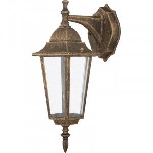 Camelion 4102 св-к уличный/садовый "бра вниз" бронза 60W E27 220V алюминий/стекло IP43