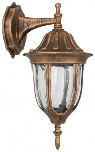 Camelion 4502 св-к уличный/садовый "бра вниз" бронза 60W E27 220V алюминий/стекло IP43