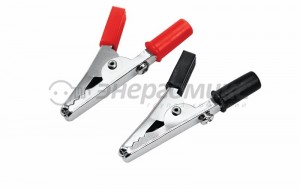 Зажим крокодил 5А 55мм черный с болтом, 16-0006) REXANT (цена за 1шт)