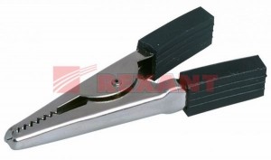 Зажим крокодил 5А 52мм черный (средний) 16-0004 REXANT (цена за 1шт)