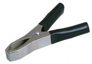 Зажим крокодил 15А 75мм черный 16-0013 REXANT (цена за 1шт)