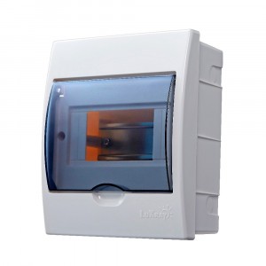 Бокс Lezard (корпус)пластик ЩРВ-П-4 мод.встраиваемый БЕЛЫЙ с дымч.дверцей IP40 730-1000-004