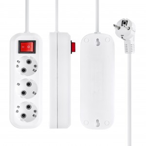 Удлинитель ПВС 3*1 3 роз.5м.16А, земля,выкл.(корпус АВС-пластик)