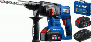 ЗУБР бесщеточный перфоратор 20В 2АКБ(4Ач) в кейсе