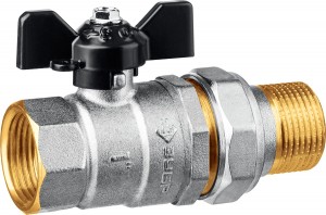 ЗУБР d 3/4″, ″мама-мама″, Шаровой кран (4-51523-P-3/4)(бабочка)