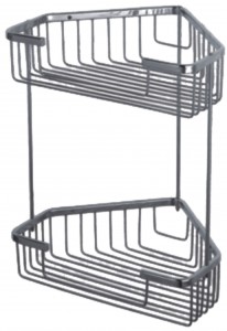 Полка для ванной 2 ярус.угловая хром