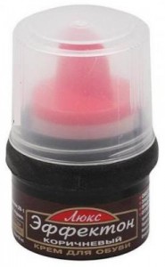 Крем для обуви Эффектон-Люкс с губкой (ЧЕРНЫЙ) 50гр